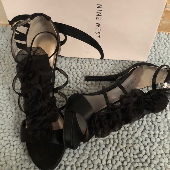 Nine West Shoes - NWFairytale Ruffle Satin Sandals
